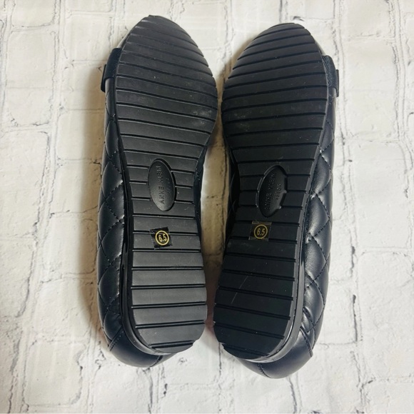 Anne Klein Gianna Black Quilted Leather Ballet Flats Shoes Size 6.5 M New in Box - Picture 9 of 11